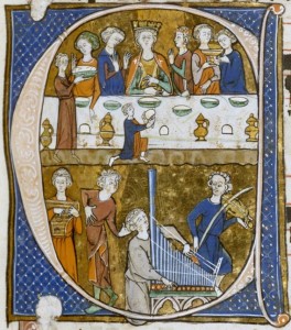 Initiale-C-avec-banquet-et-musiciens